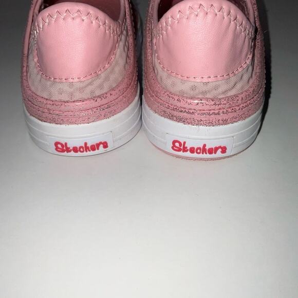 SKECHERS Girl Pink Glitter Foam Slip On Size 12 - Picture 6 of 8